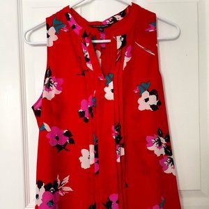 41 Hawthorn Tank Blouse, Red Floral (M)